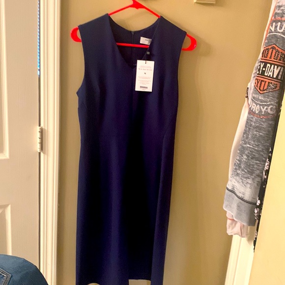 BNWT M.M. LAFLEUR deep indigo Blue size 6 dress sleeveless dress. - Picture 2 of 8